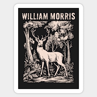 William Morris Deer in a forest Sticker